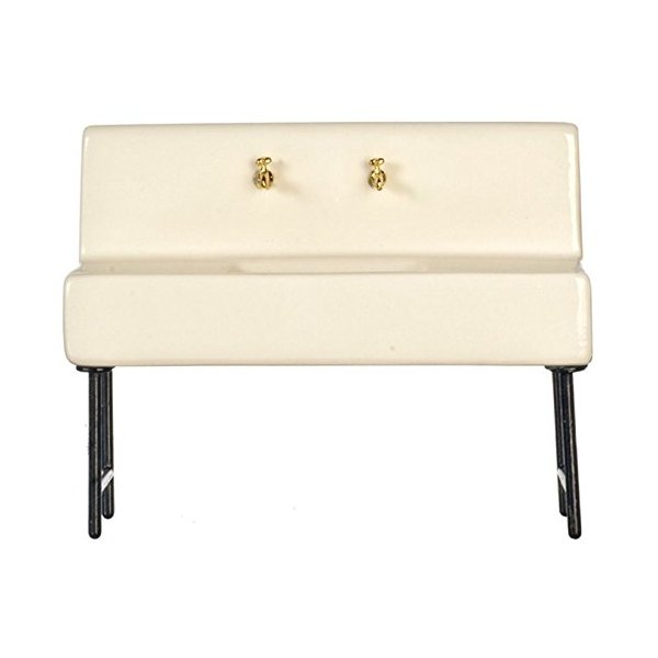 Handley House Dollhouse Miniature Vintage Look Retro Ceramic Sink