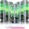 Kikonoke 5 Boxes Nail Art Rhinestones Kit 3D Flatback Jelly Crystal Gems Diamantes Design for Crafts Face Clothes Glass Decorations DIY (Green)