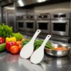 2Pcs White Reusable Plastic Texture Rice Paddle Spoon Rice Scoop Kitchen Toolwhite And Exquisite Workmanship Serving Utensils,Serving Spoons Heat Resistant Rice Cooker Spoon
