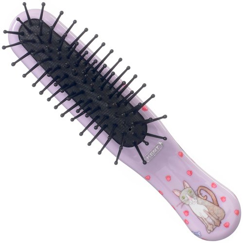 Kent ARTH1 Baby Hair Brush, Hair Brush for Kids, Small Brushes for Hair and Travel Brush Hair Detangler with Non-Scratch Nylon Bristles for Gentle Detangling Arthedz (Mischievous Cats Pattern)