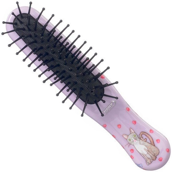 Kent ARTH1 Baby Hair Brush, Hair Brush for Kids, Small Brushes for Hair and Travel Brush Hair Detangler with Non-Scratch Nylon Bristles for Gentle Detangling Arthedz (Mischievous Cats Pattern)