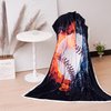 Blytheyes Baseball Blanket Throw Blanket Flannel Blanket Soft Baseball Blanket Adorable Kids Blanket Bed Blanket Super Soft Flannel Sofa Blanket for Office, Bedroom, Travel, All Seasons 50 * 60inch