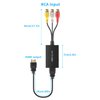Tengchi RCA to HDMI Converter, Composite to HDMI Adapter Support 1080P PAL/NTSC Compatible with PS one, PS2, PS3, STB, Xbox, VHS, VCR, Blue-Ray DVD Players