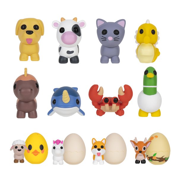 Adopt Me! 10 Pack Mystery Pets - Series 1-10 Pets - Top Online Game - Exclusive Virtual Item Code Included - Fun Collectible Toys for Kids Featuring Your Favorite Pets, Ages 6+