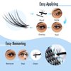 IECILI Lash Clusters Individual Lashes - 280pcs 30D Cluster lashes for DIY Lash Extensions -Super Thin & Soft Eyelashes 10-16mm D Curl Cluster Eyelash Extensions for Natural Wispy Look