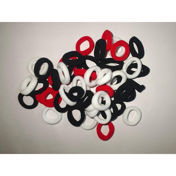 Generic 50pcs Of Multicolor Hair Ties for Women Girls, Seamless Thick Black Hair Band, Elastic Hair Ties No Ponytail Holder