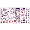 8 Sheets 4th of July Nail Stickers American Flag Independence Day Nail Art Stickers 3D Self-Adhesive Acrylic Nail Art Star Eagle Butterfly Nail Decals for Women Girls DIY Manicure Decoration