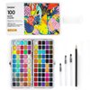 Grabie Watercolor Paint Set, 100 Colors Painting with Water Brush Pens and Drawing Pencil, Great for Kids and Adults, Art Supplies, Perfect Starter Kit for Painting