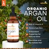 Naturise Organic Argan Oil - Organic Argan Oil Cold Pressed Argan Oil of Morocco - Vegan Non-GMO Gluten Free Argan Oil for Hair Growth and Skin Moisture - 100% Pure Moroccan Oil Hair Oil (1 fl. oz.)