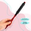 Mini Quiff Roller Brush for Blow Drying and Curling - 1/2 Inch Portable Travel Brush with Wooden Handle and Nylon Bristles for Styling Short, Fine Hair