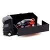 Tarmac Works Pandem Yaris RHD (Right Hand Drive) Red and Black Livery with Plastic Transporter Packaging 1/64 Diecast Model Car T64-080-ADV