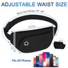 TORRYZA Fanny Packs for Women Men, Fashion Waist Pack with Waterproof & Reflective Strip, Lightweight Running Belt Bag with Adjustable Strap, Waist Bag for Hiking Cycling Walking Traveling(Black)