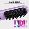 Cordless Hair Straightener Brush, Mini Portable Straightening Brush for Travel, USB Rechargeable Negative Ion Hot Comb Straightener for Lightweight Carry, Handbag Storage, Touch Up, Busy Commute