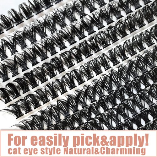 YOONOYA lashes,Transform Your Look with 280PCS Wispy Lash Clusters - Perfect for Manga and Anime Inspired DIY Lash Extensions 50D,9-16mm