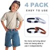Kajeer 4PCS Kids Boys Adjustable Magnetic Belt - Big Elastic Stretch Belt with Easy Magnetic Buckle (Navy Blue/Grey/Black/Brown)