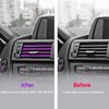 OBVIS 20 Pcs Purple Car Vent Outlet Trim Strip Chrome PVC Car Air Conditioner Vent Outlet Decoration Decorating Strip Interior Accessories DIY