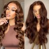 MISSJAY Chocolate Brown Lace Front Wig 28 Inch 13x4 Hd Lace Front Wigs Human Hair Body Wave Lace Front Wigs Human Hair Wigs for Black Women