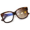 JIM HALO Photochromic Oversized Blue Light Glasses for Women Square Chunky Bluelight Computer Glasses Reduce Eye Strain Tortoise