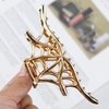 Spider Web Hair Clips Gold Metal Halloween Hair Accessories for Women Girls Playful Hollow Out Spider Web Hair Claw Clips Hairpins Strong Hold Nonslip Hair Clip for Day of the Dead Decoration 1 Pcs
