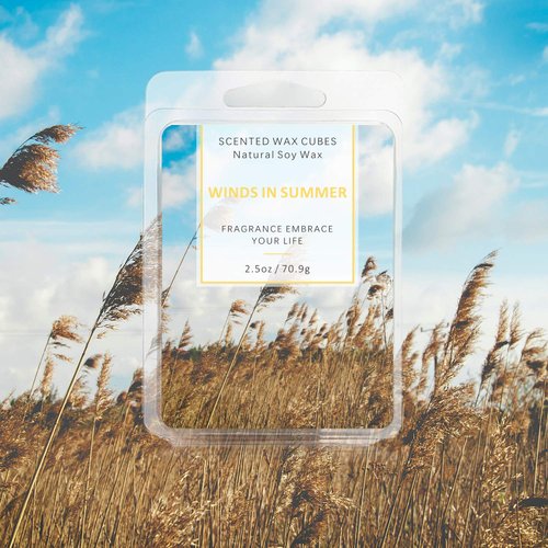 SCENTORINI Wax Melts, Wax Cubes, Soy Wax Cubes for Wax Warmer, Ocean Breeze, Fresh Linen, Bohemia Forest, Winds in Summer, 4 x 2.5 oz