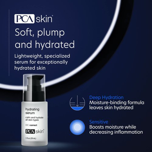 PCA SKIN Hydrating Serum, Sensitive Skin Face Moisturizer, Gently Nourishes and Hydrates Sensitive Skin, 1 fl oz Pump