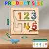 Magnetic Maze Board - Montessori Wooden Puzzles Educational Shape Sorter for Toddlers, Color & Number Matching Game - Motor Skills Magnet Toys Kids 3-5 Years Old Boys Girls Preschool (Double Maze, M)