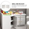 LUOZZY 2pcs Miniature Dollhouse Kitchen Cabinet Wooden Dollhouse Furniture Accessories White Cabinet Cupboard Model