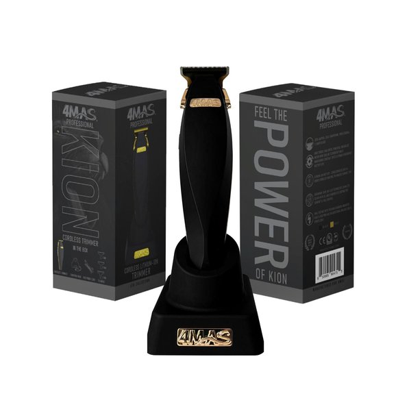 4MAS Kion Outlining Trimmer 2.0 - Professional Hair & Beard Cord/Cordless Trimmer (Black & Gold)