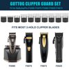 10 Pack Clipper Guards for BaBylissPRO Barberology FX870, FX890, FX825, and FX673 Clippers, Fit for BaByliss Clipper Guards with Metal Spring Clip - Cutting Lengths 1/16-1 inch Attachment Combs Set