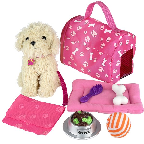 Click N' Play Toy Puppy Set for Kids, Dog Bed - Little Toddler Girl Toy, Toys 3+ Year Old Girls, Three Year Old Girl Gifts,Toy Dogs for Kids - Puppy Toys for Kids