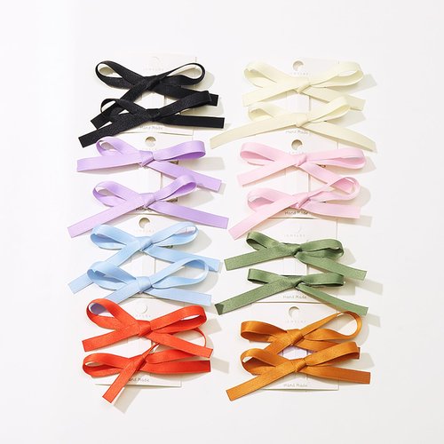 Ayesha Hair Ribbon 16PCS Hair bows Clips Bowknot Satin Hair Ribbon for Women Girls Toddlers Tiny Bow Claw Clip for Thick Fine Hair