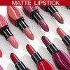 Easilydays Matte Red Lipstick for Women, A Big Kiss Lip Mouth Lipstick, Moisturizing Velvet Lipsticks, Fresh Natural Velvet Lip Stain, Long-Lasting Wear High Pigmented, Dark Makeup Lip Gloss (#02)
