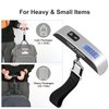 travel inspira Luggage Scale, Portable Digital Hanging Baggage Scale for Travel, Suitcase Weight Scale with Rubber Paint, 110 Pounds, Battery Included - Silver