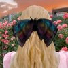Outyua Black Hair Bow Big Bow for Hair Tulle Hair Bow Clip Coquete Bows Hair Accessories for Women Girls
