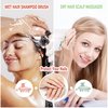 BABYSHEEP Silicone Scalp Massager Hair Brush, 2pcs Hair Scrubber with 1 Hair Towel, Scalp Exfoliator Wet Dry Head Massager Shampoo Brush for Hair Growth & Scalp Care with Giftbox (3pack)