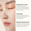 LEMON & BEAKER Brightening Face Masks Pack of 5 - Vegan Korean Face Mask & Microcurrent Gel Sheet with Manuka Essential Oil, Hyaluronic Acid & More Potent Botanical Skin Brightening Gel Complex
