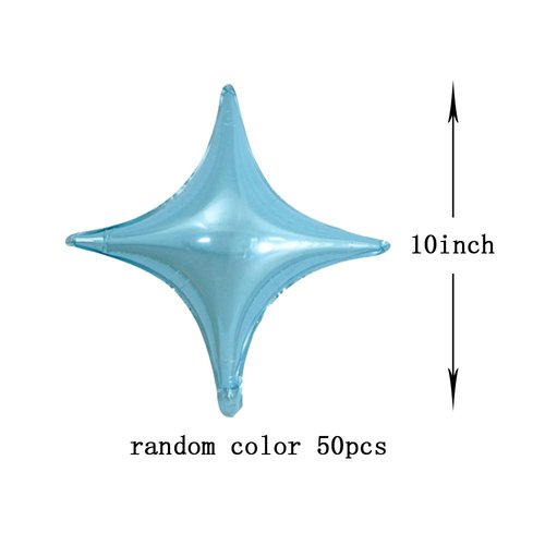 AnnoDeel 50pcs Colorful Star foil Balloons, 10inch Star Mixed Color Mylar Balloons for Baby Shower Wedding Birthday Party Decoration