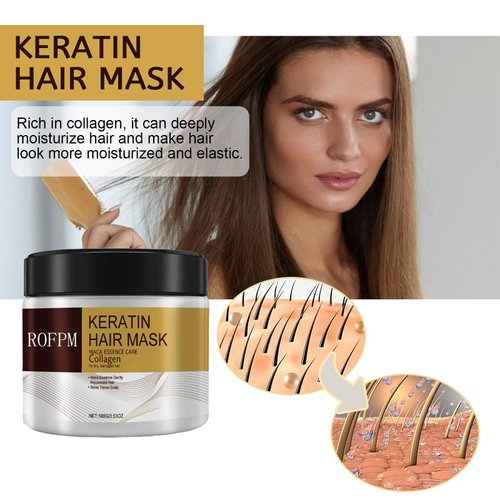 ROFPM Hair Mask Repairing & Moisturizing - Deep Nourishing Treatment for Damaged Hair Restores Shine & Softness- Sulfate & Paraben Free - All Hair Types