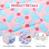 4 Pieces Rabbit Bunny Bed Guinea Pig Bed Mats Plush Bunny Pad Mats Small Animal Dog Cat Bed Dog Crate Kennel Pad Mat Hamster Cozy Dog Bed Mat for Small Animal (Heart Pattern, 10 x 11 Inch)