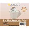 Zappy 100 Ct Elegant Square Mini Cube 2oz Clear Tasting Sample Shot Glasses 100 Ct Dessert Cups Disposable Plastic