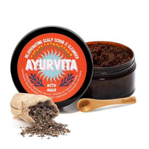 Ayurvita Scalp Scrub & Cleanser – Perfect Exfoliating Scalp Care - Best for Hair Care & Hair Growth - Instant Relief for Irritated Scalps – Restorating Ayurvedic Hair Treatment - 6.7 oz