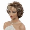 Aimole Women Synthetic Wig Natural Mid length Curly Hair Blonde Wigs (12-83)