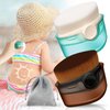 FOFOGANG 2 Pack Sunscreen Applicator for Kids Sunblock Buddy with Protective Caps and Storage Bag Suncream Sun Lotion Brush for Cream Liquid Foundation Powder