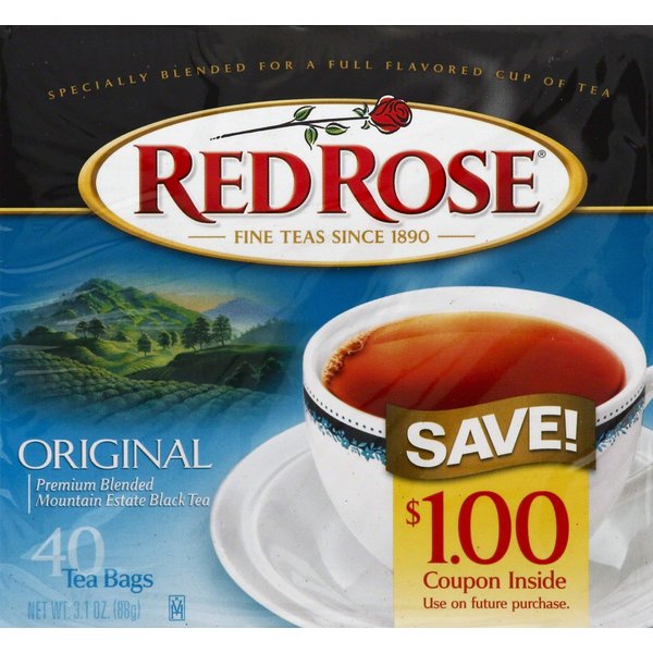 Red Rose Black Tea, 40 Count Box (Pack of 6)