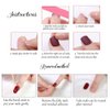 Aimimier 24Pcs Ballerina False Nails with Design Pink Butterfly Coffin Nails with Gluetabs Gradient Fingernails for Women and Girls (Style 3)