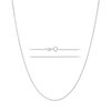 KISPER Sterling Silver Box Chain Necklace – Thin, Dainty, 925 Sterling Silver Jewelry for Women & Men with Spring Ring Clasp – Made in Italy, 18”