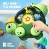 Bath Toy with Floating Squirting Toys, Swimming Animals丨Temperature Measurement丨Strong Suction丨Toddler Bath Toys with Amphibious Turtle Toddler Bathtub Bath Toys for Toddlers 1-3 4 5 6