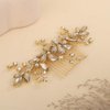 Rumtock Champagne Crystal Gold Hair Comb for Women Wedding Bridal Hair Piece Handmade Side Headpiece with Rhinestones (Champagne)