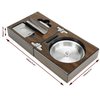 OYHBO Wooden Cigar Ashtray Set with Cutter and Punch High Glossy Folding Compact Collection Gift