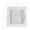 EZ-FLO 8 x 8 Inch (Duct Opening) White Air Vent Cover for Wall or Ceiling, Four-Way Ventilation Register, Solid Steel HVAC Cover, 61618